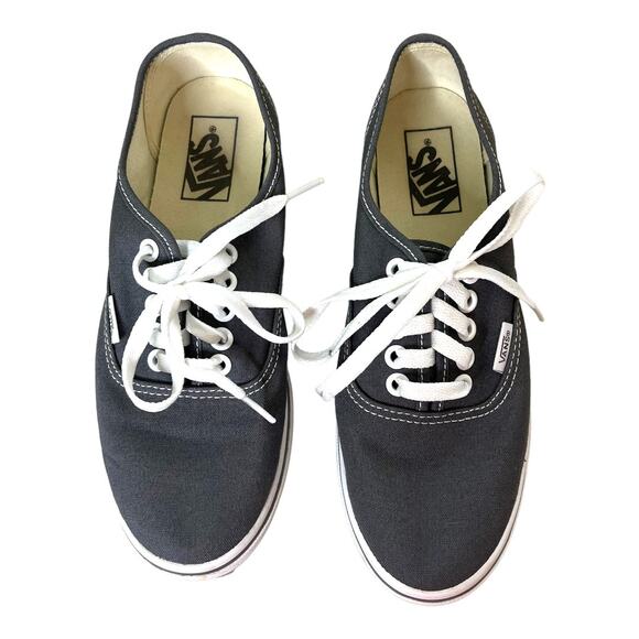 Vans Authentic canvas shoe gray Mens 5 Womens 6.5 excellent condition - Picture 1 of 7